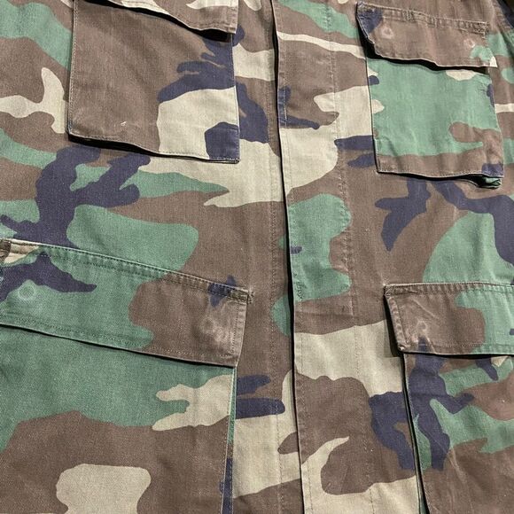 US Army Camouflage Ripstop Military Field Jacket Green Brown Men's Size Small - Picture 4 of 9